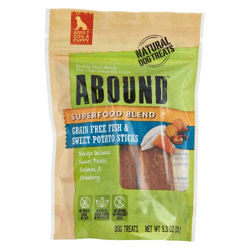 Abound Superfood Blend Natural Dog Treat Sticks Fish &amp; Sweet Potato -- 5.3 oz