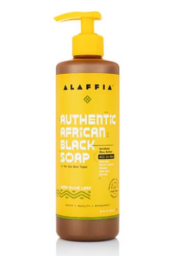 Alaffia Authentic African Black Soap All In One - Hemp Olive Leaf