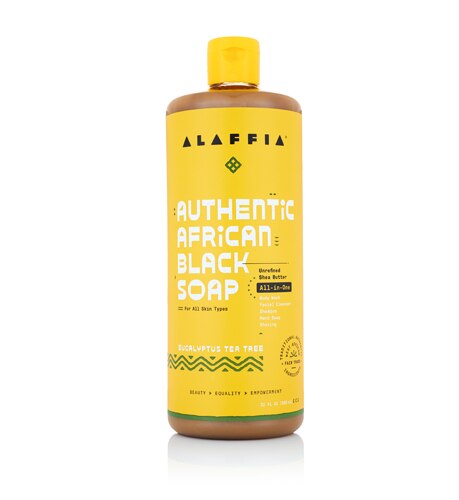 Alaffia Authentic African Black Soap Eucalyptus Tea Tree -- 32 fl oz