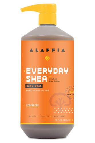 Alaffia Everyday Shea Moisturizing Body Wash Unscented -- 32 fl oz