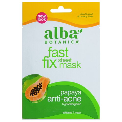 Alba Botanica™ Fast Fix Sheet Mask Papaya Anti-Acne -- 1 Mask