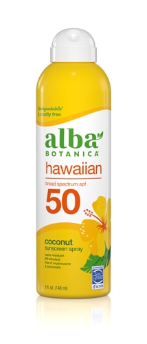 Alba Botanica Hawaiian Sunscreen Spray SPF 50 - Coconut