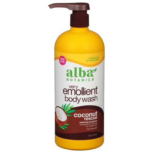 Alba Botanica™ Very Emollient Bath and Shower Gel Coconut Rescue -- 32 fl oz