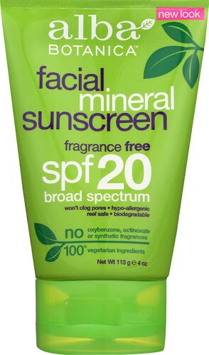 Alba Botanica® Very Emollient™ Sunscreen Facial Mineral Protection SPF 20 -- 4 oz
