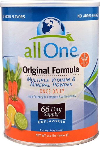 All One Nutritech Original Formula Multiple Vitamin and Mineral Powder -- 2.2 lbs