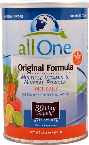 All One Nutritech Original Formula Multiple Vitamin and Mineral Powder Unflavored -- 15.9 oz