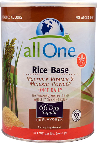 All One Nutritech Rice Base Multiple Vitamin and Mineral Powder Unflavored -- 2.2 lbs