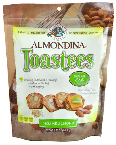 Almondina All Natural Toastees Sesame Almond -- 5.25 oz