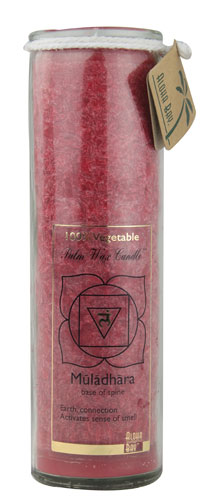 Aloha Bay Chakra Jar Muladhara Palm Wax Candle Red