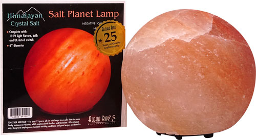 Aloha Bay Himalayan Salt Crystal Lights Planet Globe Lamp -- 1 Lamp
