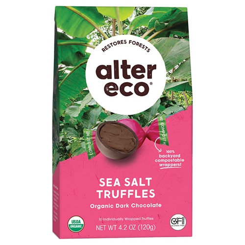 Alter Eco Dark Chocolate Truffles Sea Salt -- 4.2 oz