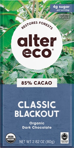 Alter Eco Organic Deep Dark Chocolate Classic Blackout -- 2.82 oz - Vitacost