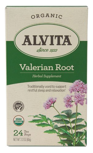 Alvita Organic Herbal Tea Caffeine Free Valerian Root -- 24 Tea Bags
