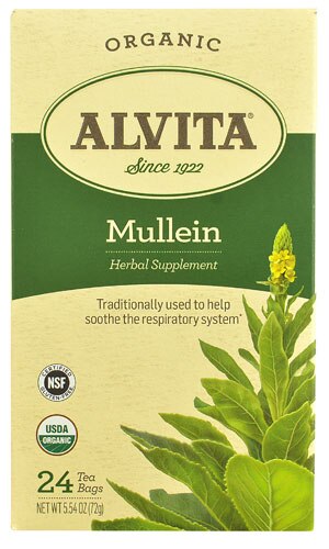 Alvita Organic Herbal Tea Mullein -- 24 Tea Bags