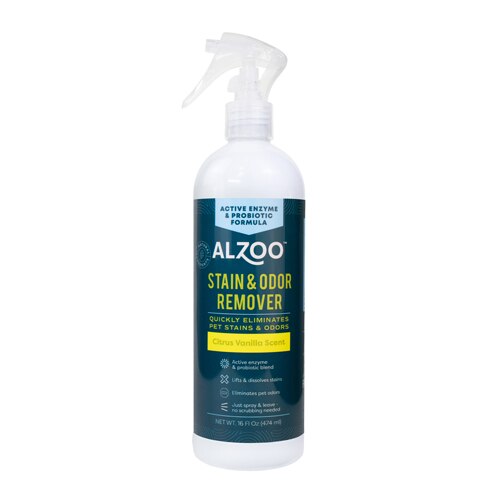 Alzoo Pet Stain & Odor Remover Spray Citrus Vanilla -- 16 oz