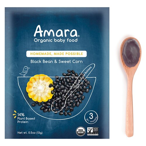 Amara Organic Baby Food Stage 3 Black Bean & Sweet Corn