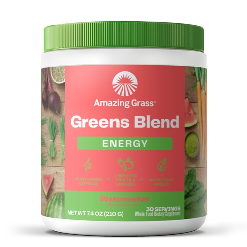 Amazing Grass Greens Blend Energy Powder Watermelon -- 30 Servings