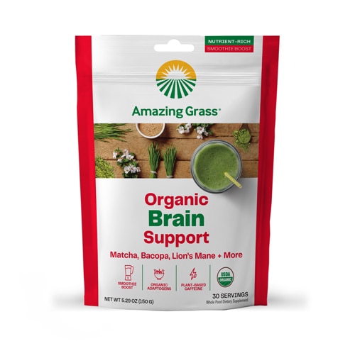 Amazing Grass Organic Brain Support Powder -- 30 Servings