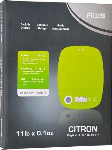American Weigh Scales Citron 5K Kitchen Scale Low Profile Lime -- 1 Scale