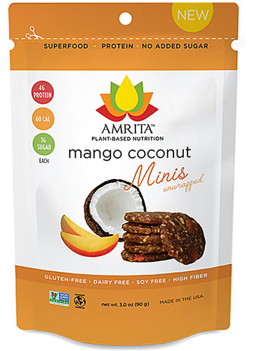 Amrita Minis Gluten Free Unwrapped Mango Coconut -- 3 oz