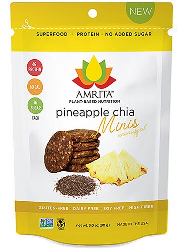 Amrita Minis Gluten Free Unwrapped Pineapple Chia -- 3 oz