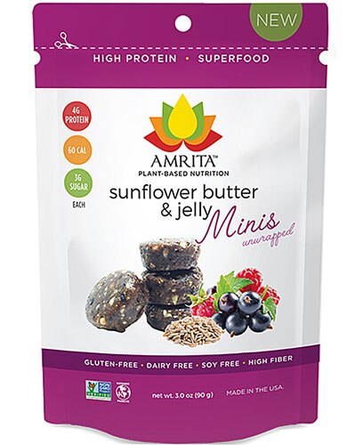Amrita Minis Gluten Free Unwrapped Sunflower Butter &amp; Jelly -- 3 oz