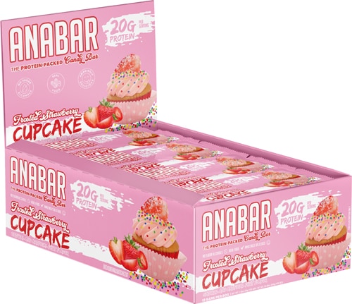 Anabar Protein Bar Frosted Strawberry Cupcake