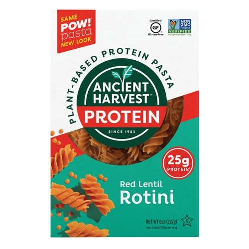 Ancient Harvest POW Pasta Red Lentil Rotini -- 8 oz