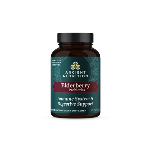 Ancient Nutrition Ancient Herbals Elderberry plus Probiotics -- 60 Capsules