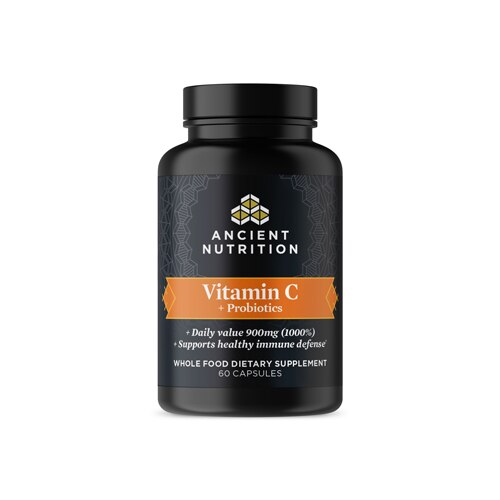 Ancient Nutrition Ancient Nutrients - Vitamin C plus Probiotics -- 60 Capsules