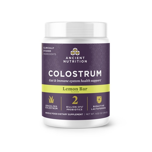 Ancient Nutrition Colostrum Powder - 60 Servings Lemon Bar