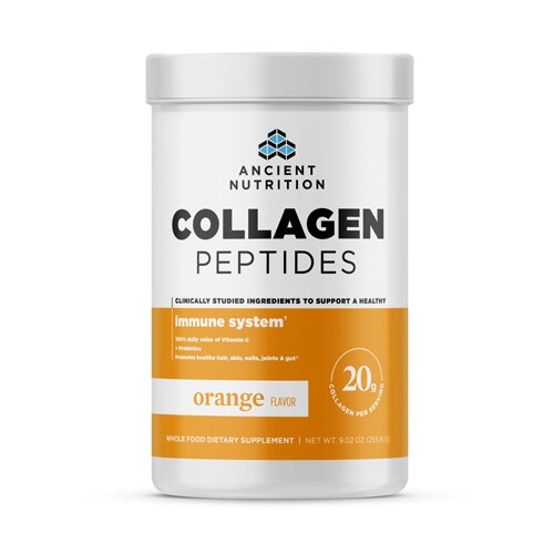 Ancient Nutrition Orange Flavor Collagen Peptides Dietary Supplement Orange -- 9.02 oz