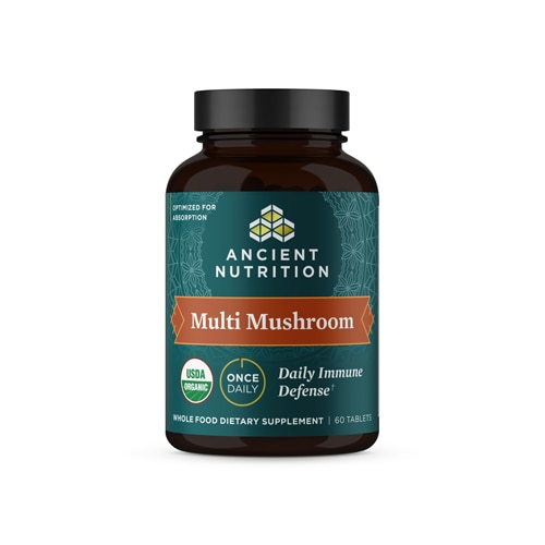 Ancient Nutrition Organic Multi Mushroom Daily Immune Defense -- 60 Tablets