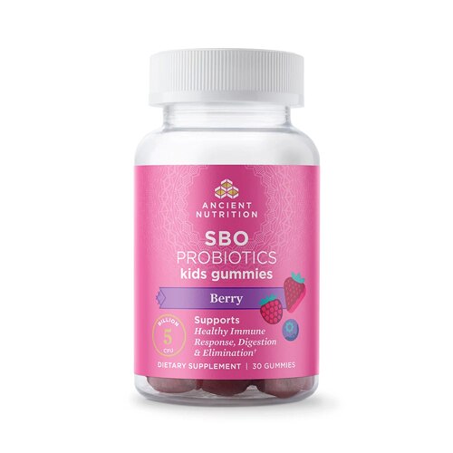 Ancient Nutrition SBO Probiotics Kids Gummies Berry -- 5 billion CFU - 30 Gummies