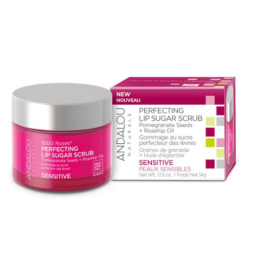 Andalou Naturals 1000 Roses Perfecting Lip Sugar Scrub -- 0.5 oz