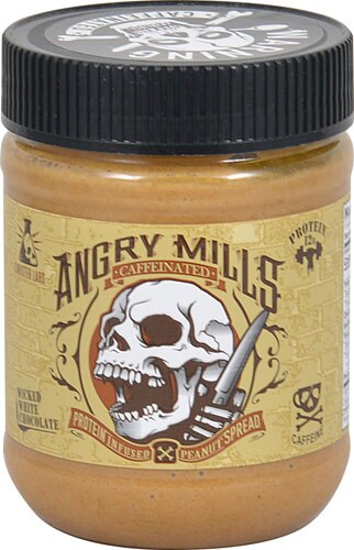 Angry Mills Caffeinated Protein Infused Peanut Spread Wicked White Chocolate -- 12 oz