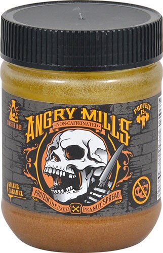 Angry Mills Non-Caffeinated Protein Infused Peanut Spread Killer Caramel -- 12 oz