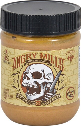 Angry Mills Non-Caffeinated Protein Infused Peanut Spread Wicked White Chocolate -- 12 oz