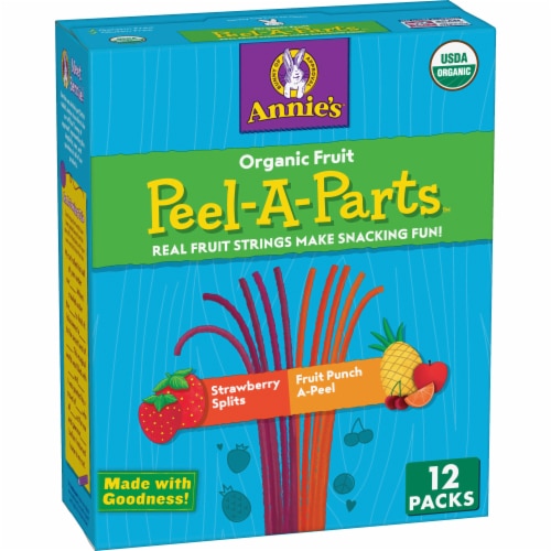 Annie's Homegrown Organic Fruit Peel-A-Parts Variety Strawbery + Fruit Punch
