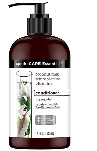 ApotheCARE Essentials Conditioner The Mender Coconut Milk White Jasmine Vitamin E -- 12 fl oz
