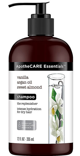 ApotheCARE Essentials Shampoo The Replenisher Vanilla Argan Oil Sweet Almond -- 12 fl oz