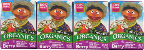 Apple And Eve Organics Ernie's Berry Juice -- 4.23 fl oz Each / Pack of 4