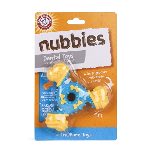 Arm & Hammer Nubbies TriOBone Dental Chew Toy for Dogs Peanut Butter