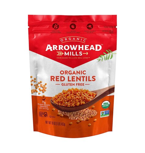 Arrowhead Mills Organic Red Lentils Gluten Free -- 16 oz