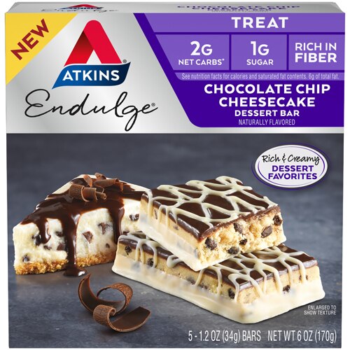 Atkins Dessert Bar Chocolate Chip Cheesecake -- 1.2 oz Each / Pack of 5