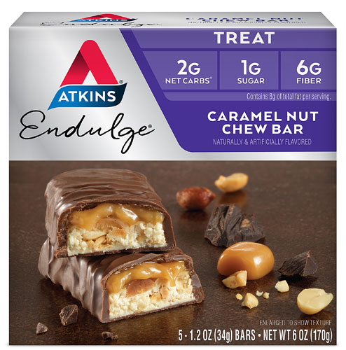 Atkins Endulge Bar Caramel Nut Chew -- 5 Bars