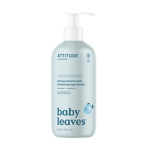 Attitude Baby Leaves 2 in 1 Shampoo & Body Wash Good Night Almond Milk -- 16 fl oz