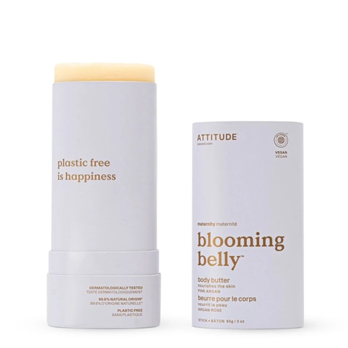 Attitude Blooming Belly Body Butter Bar Pink Argan