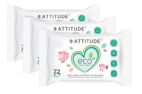 Attitude Eco Wipes Fragrance Free