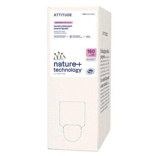Attitude Liquid Laundry Detergent 4X Concentrated HE Unscented